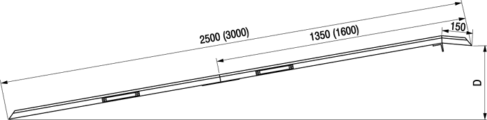 Skizze von Rollstuhl-Auffahrhilfe RAS